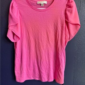 Michael Kors Vibrant Pink Short Sleeve Top